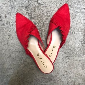 Red Unisa Mules - size 8.5